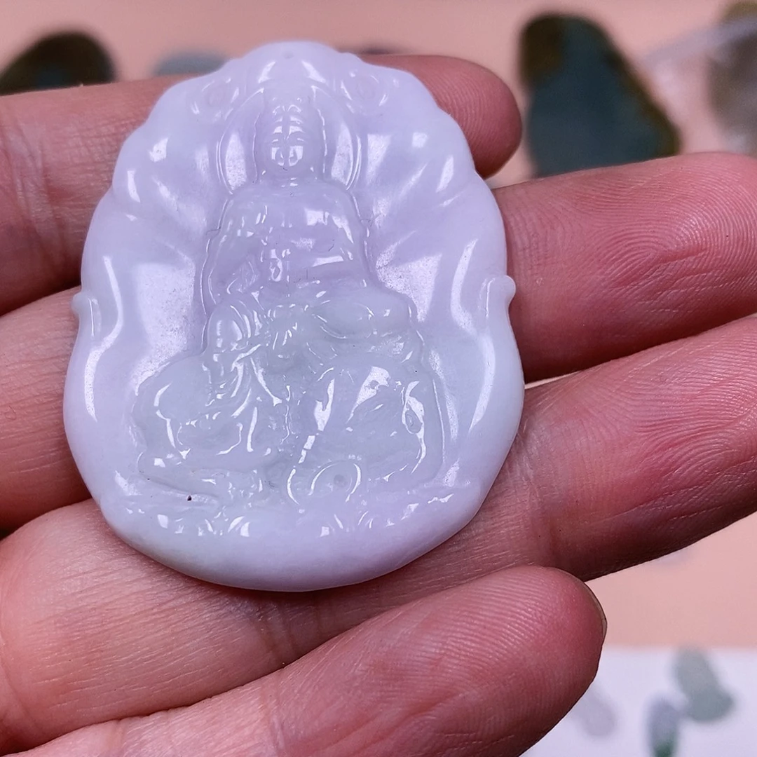 翡翠未镶嵌吊坠(赠链)天然翡翠A货观音