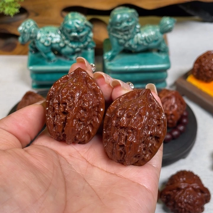 亿***粥吊坠文玩核桃鸡心4LXP#00#