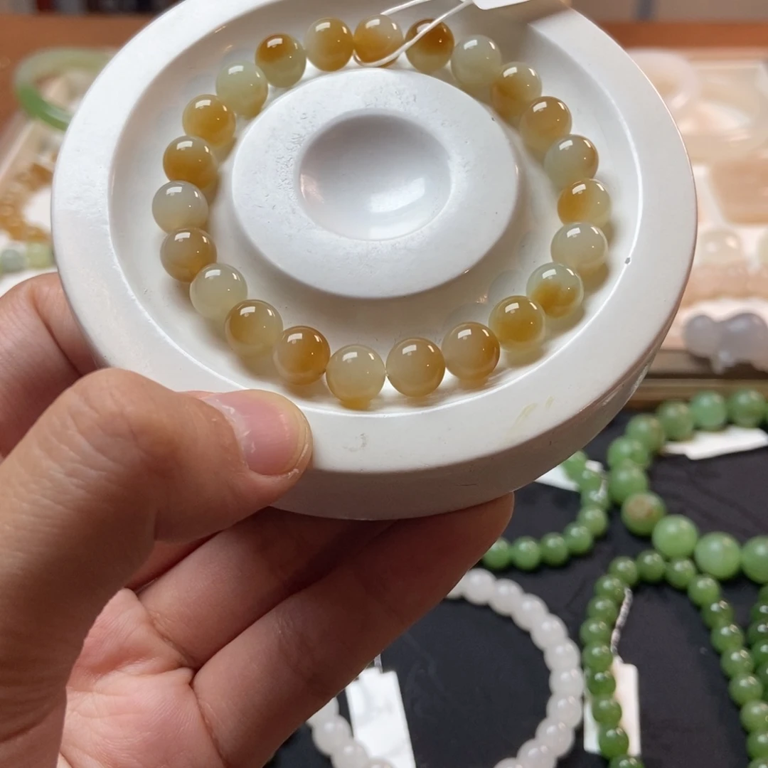 手串未镶嵌和田玉新疆糖蜜饯糖手串