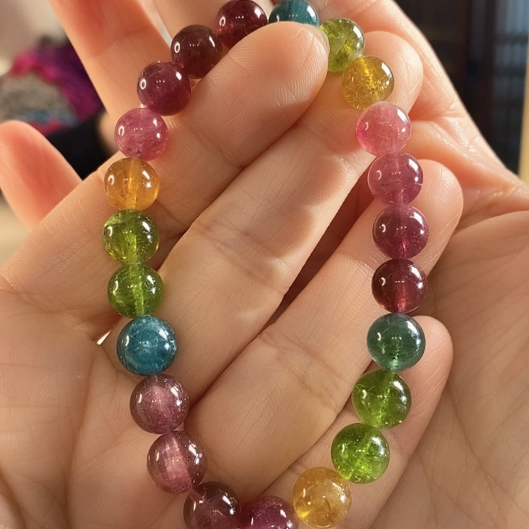 未镶嵌碧玺手链G2063单圈颜色微差