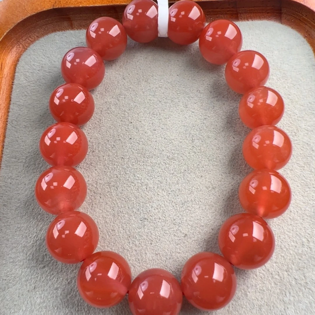 南红玛瑙未镶嵌（樱桃红圆珠12mm