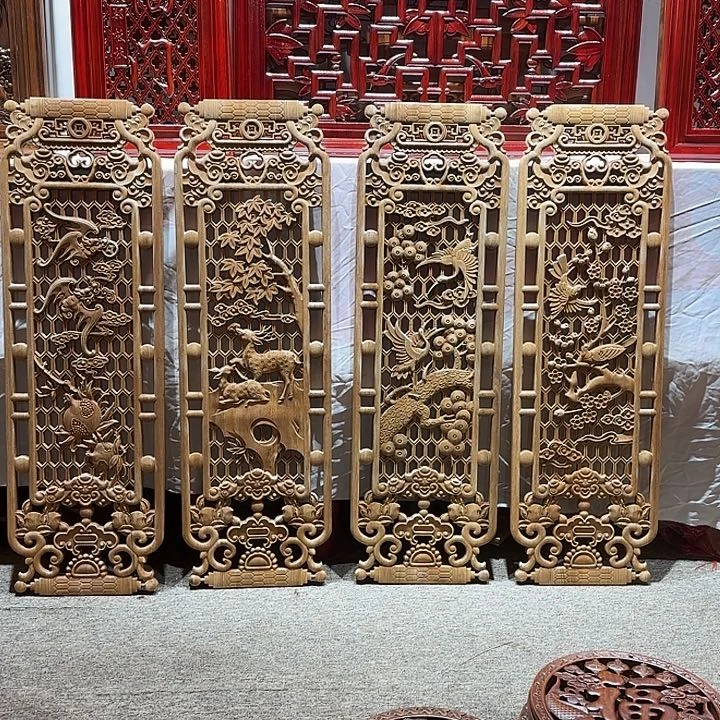 張***）香樟木东阳仿古木雕装饰