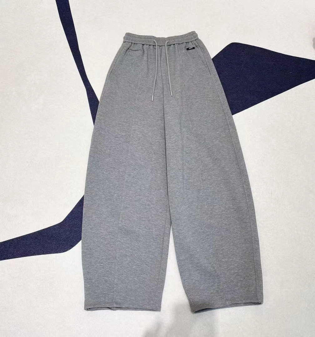 【陈陈私服】时尚垂感休闲裤抽绳显瘦百搭灰色卫裤25091007