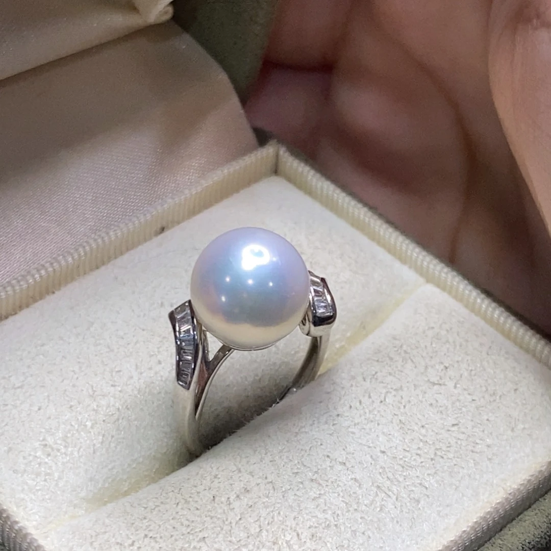 淡水珍珠戒指银S925镶嵌