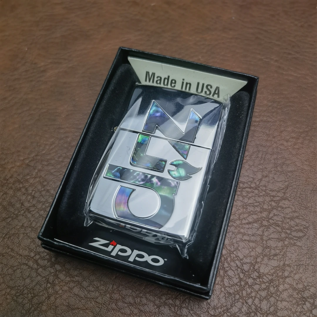 Zippo打火机双面贝壳大标260