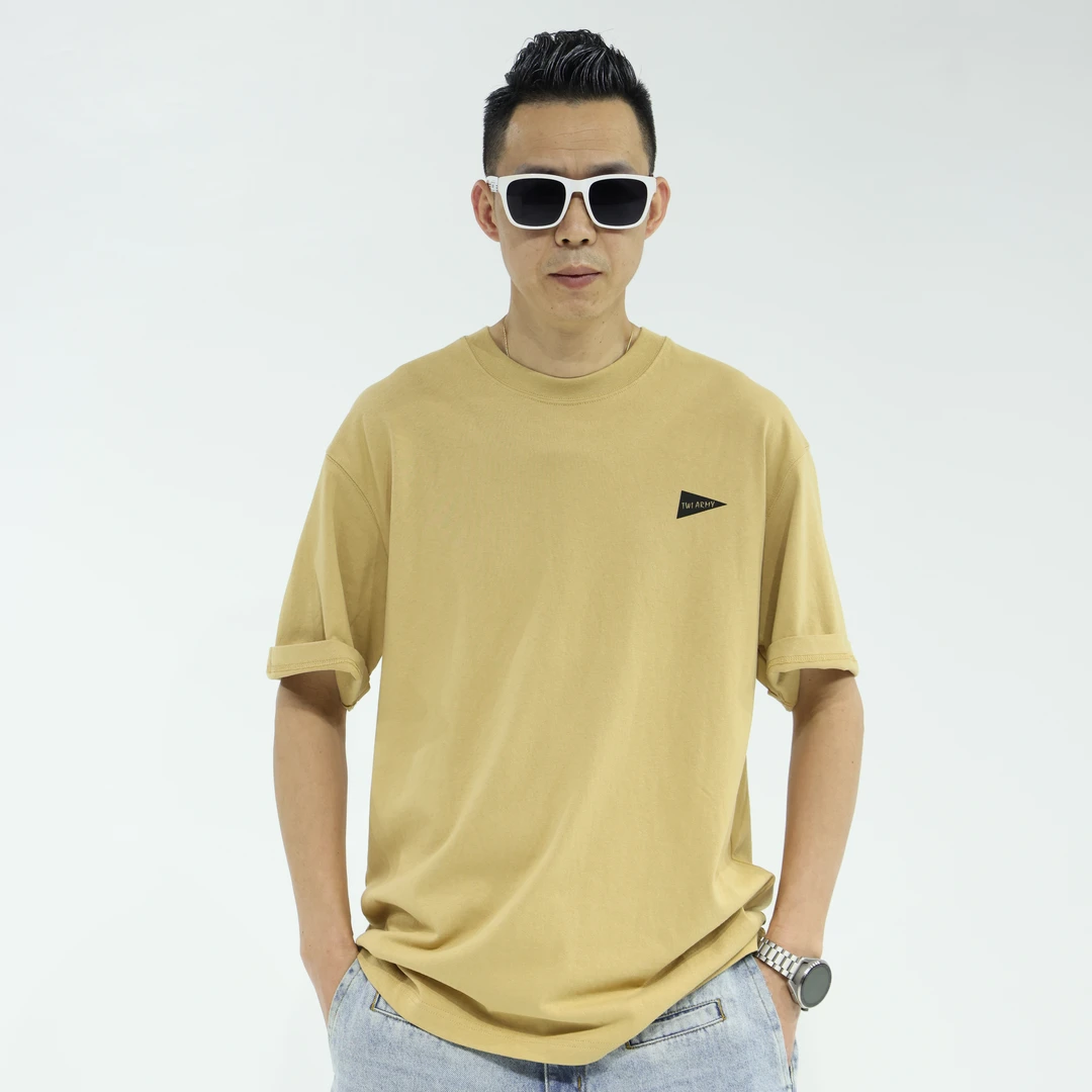 2025新款圆领日常短袖夏季T恤美式棉t短袖半袖潮流宽松男装