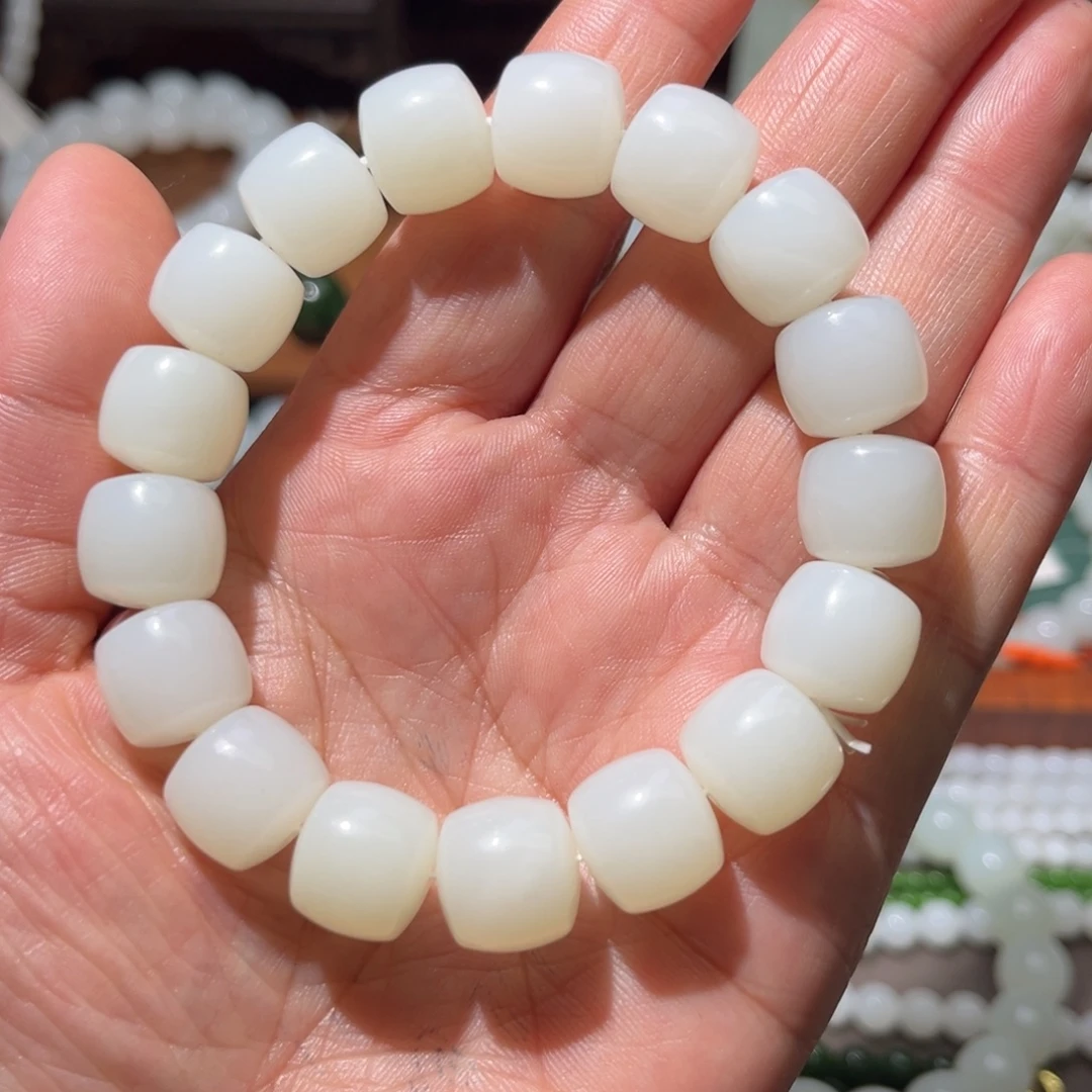 和田玉未镶嵌手链12x13