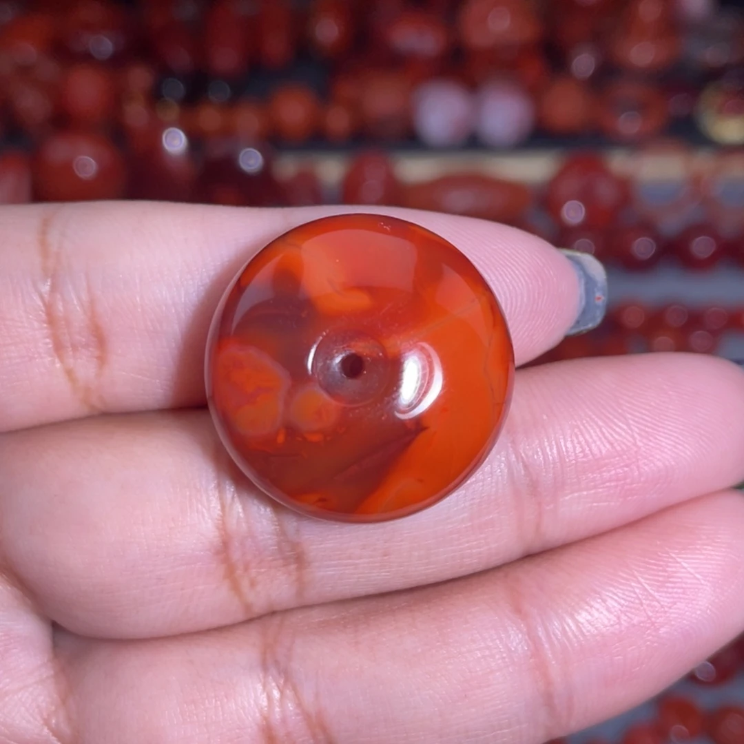 南红玛瑙未镶嵌平安扣