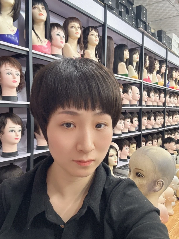 全手织真发头套自然逼真