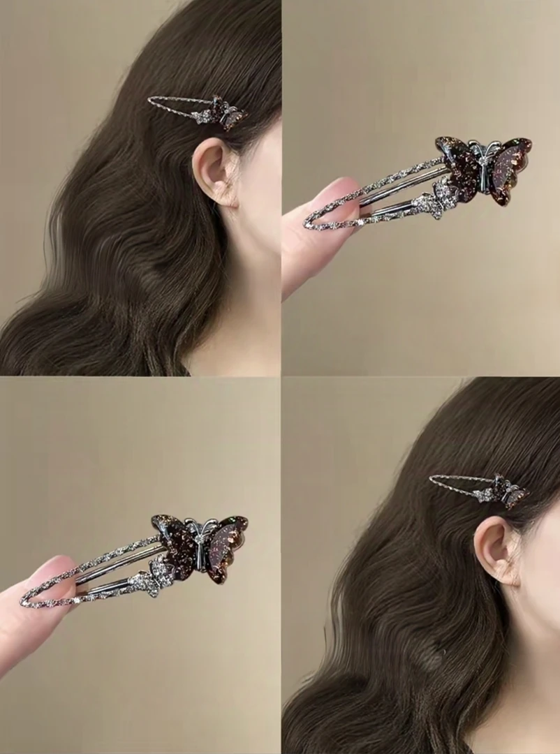 水钻鸭嘴夹日韩珍珠发夹女网红新款前额碎发侧边夹刘海夹早春发饰