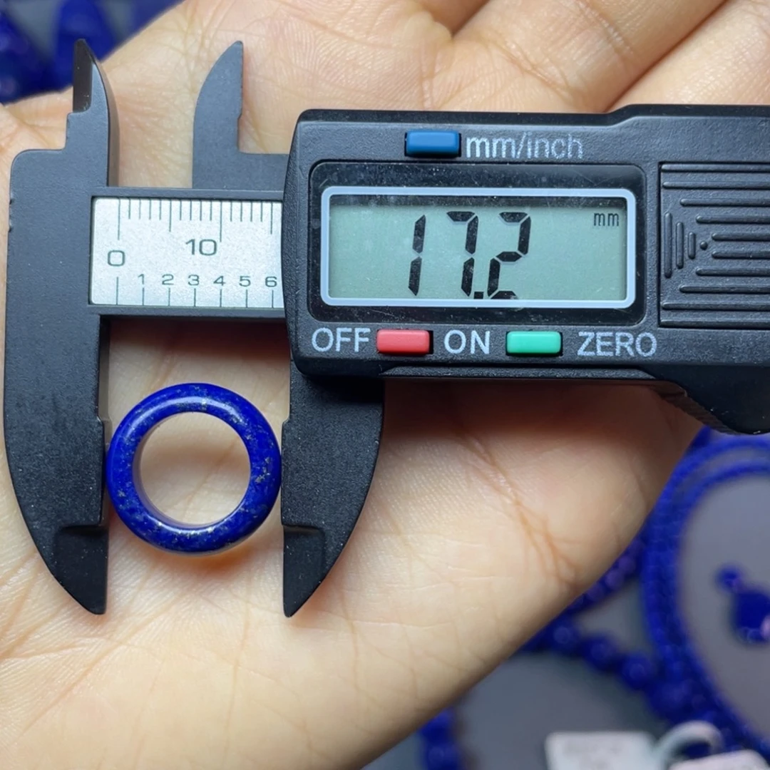 青金石未镶嵌11mm内径指环