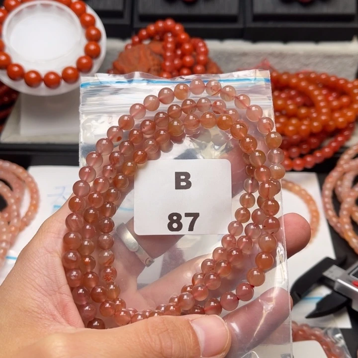 未镶嵌多样性发货默认微瑕称重6m m南红玛瑙