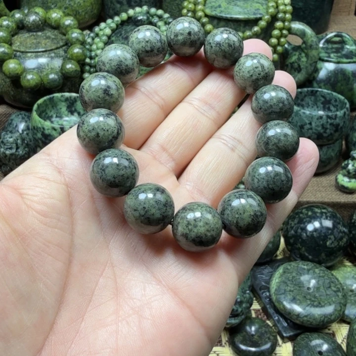 蛇纹石玉未镶嵌药王石能量养生产品