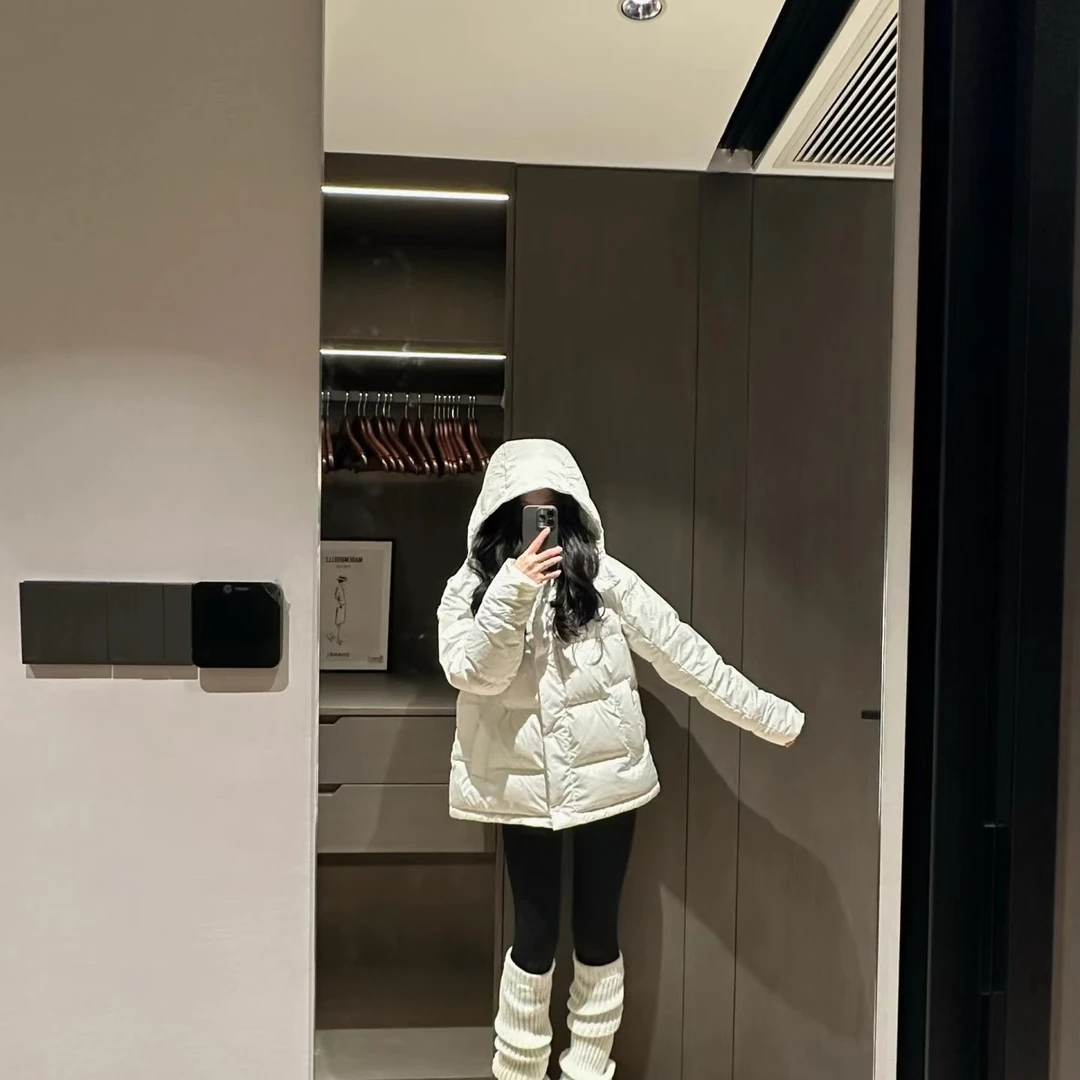 五格泡芙羽绒服女款连帽收腰女-1514