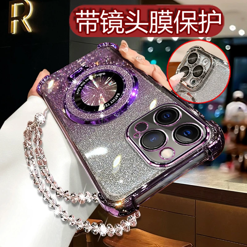 适用苹果14Pro网红手机壳女新潮iphone14Pro全包镜头四角防摔软壳