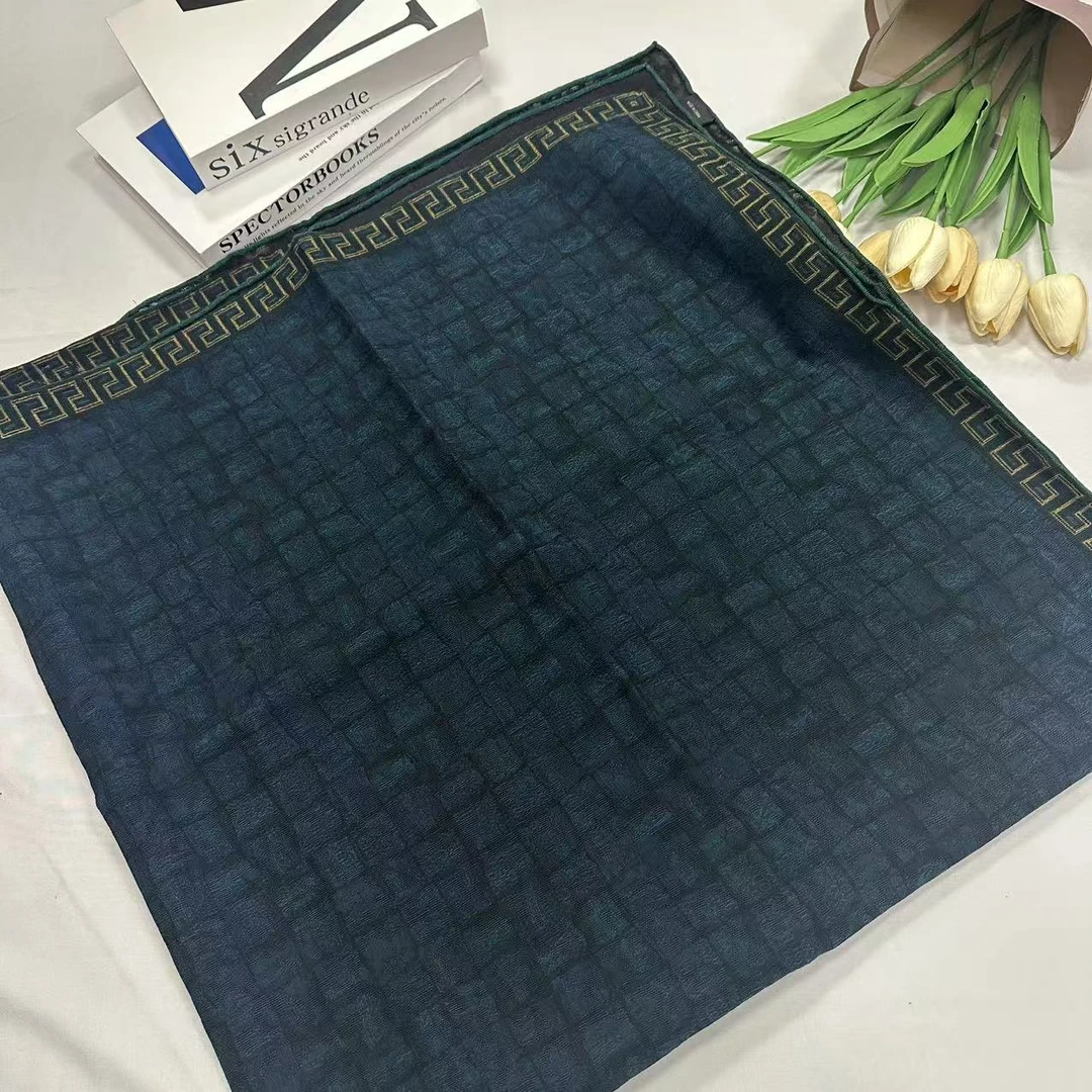 110香云纱四经方巾-沧澜 105cm丝巾 011