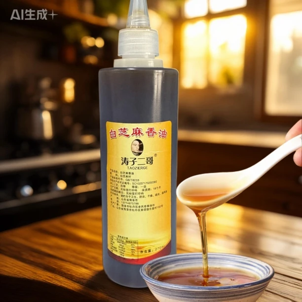 涛子二哥  涛子二哥白芝麻香油, 油壶包装 （良心品牌 假一赔四）