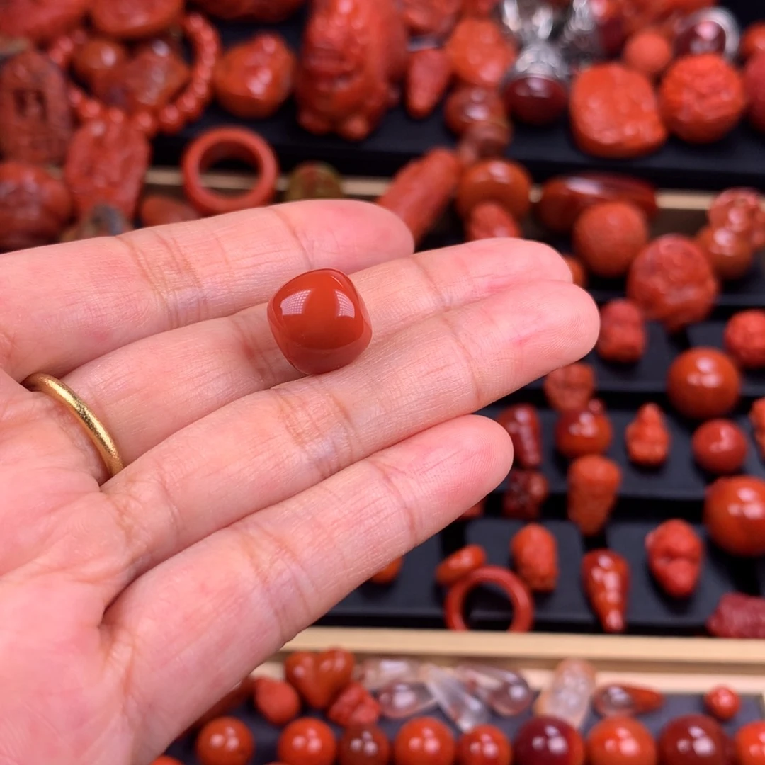 南红玛瑙老型单珠12mm未镶嵌悟
