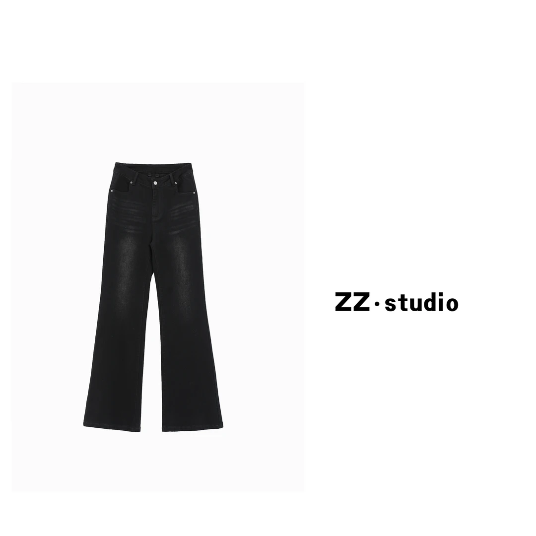 一口苏达v腰牛仔裤 2024显瘦百搭舒适舒适牛仔裤A339