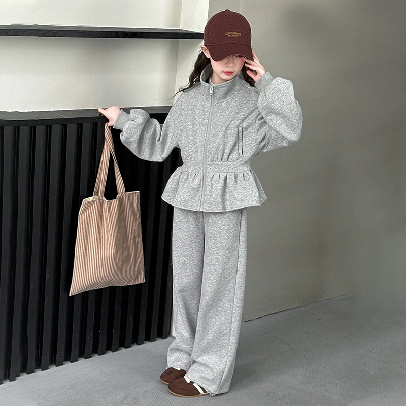 简约潮牌店铺儿童服装2025年新款衣服女童装秋装套装6-12岁高级感