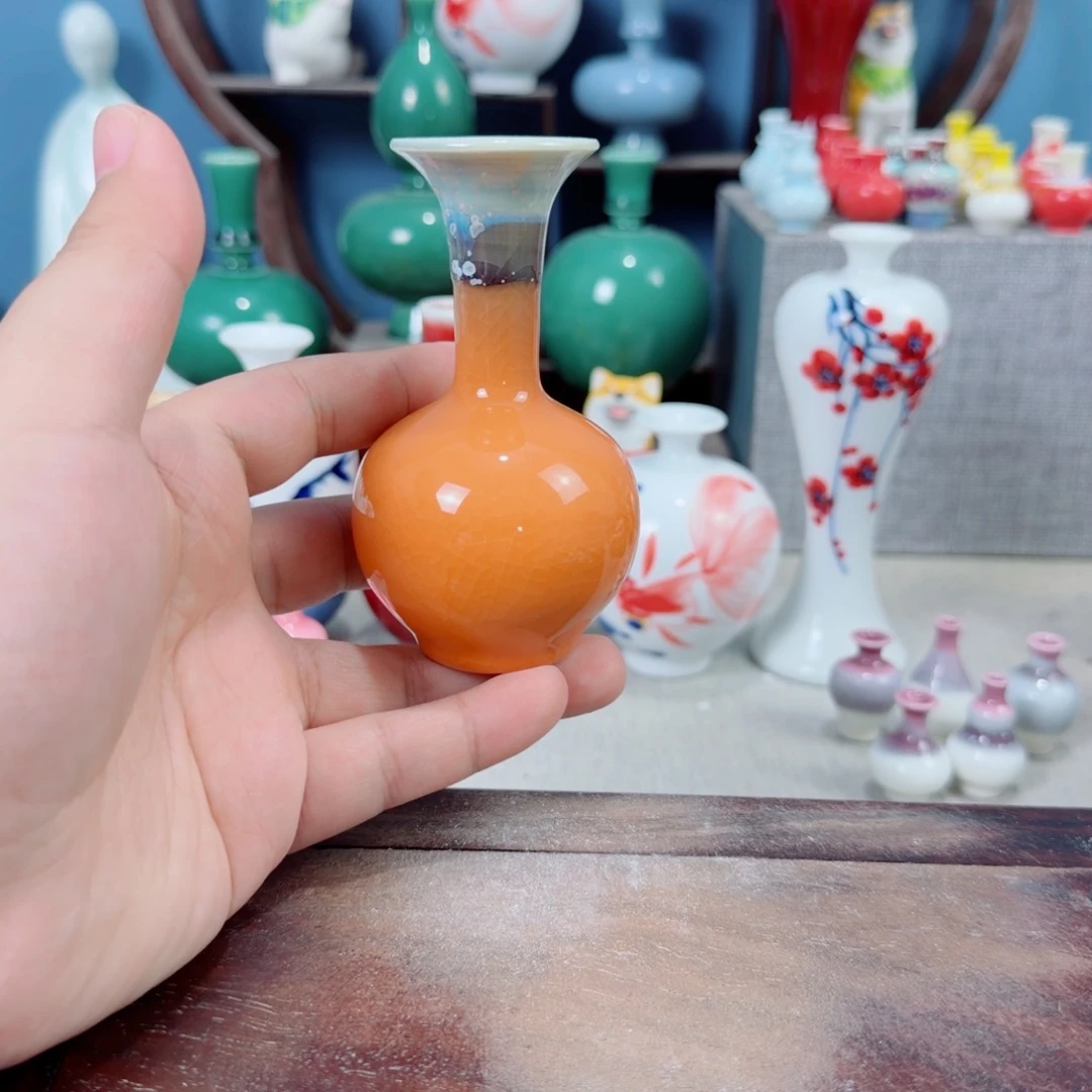 陶瓷手工小花器摆件