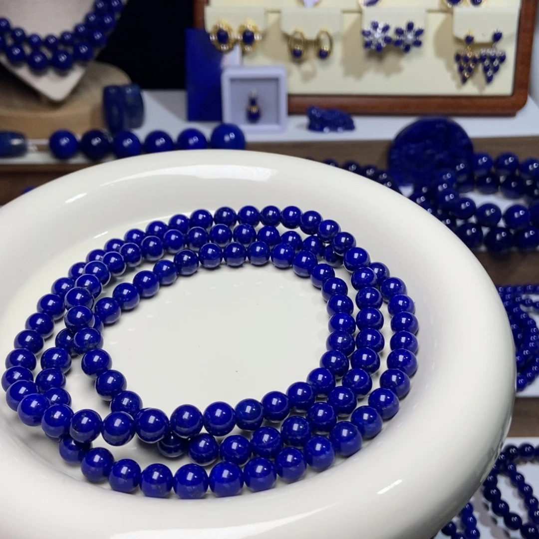 青金石未镶嵌精品7mm108