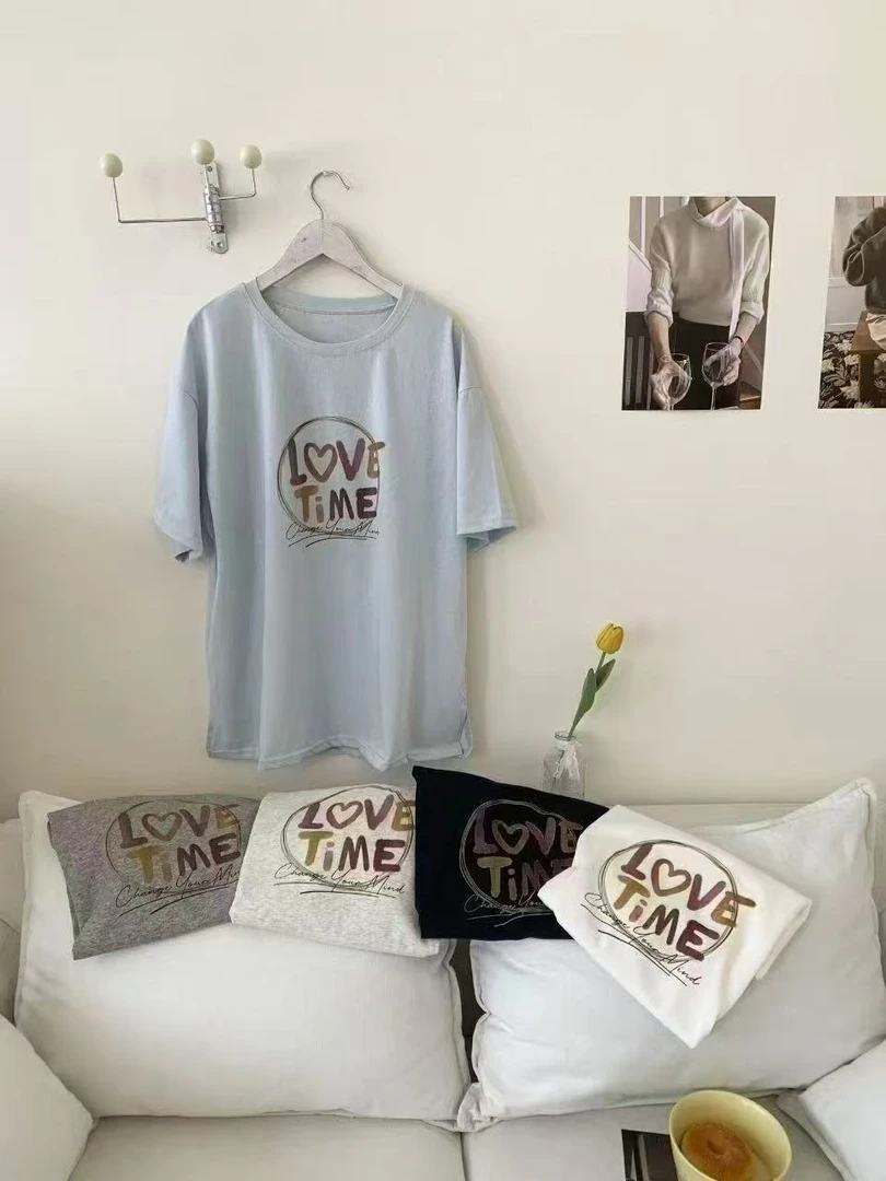 3633印花字母女士夏季新款短袖