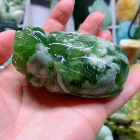 蛇纹石玉未镶嵌手把件