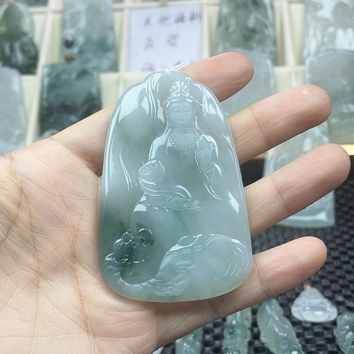 颈饰未镶嵌翡翠天然翡翠普贤