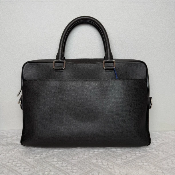 99新 LouisVuitton/路易威登 98新/4361男士时尚黑色全皮公文包