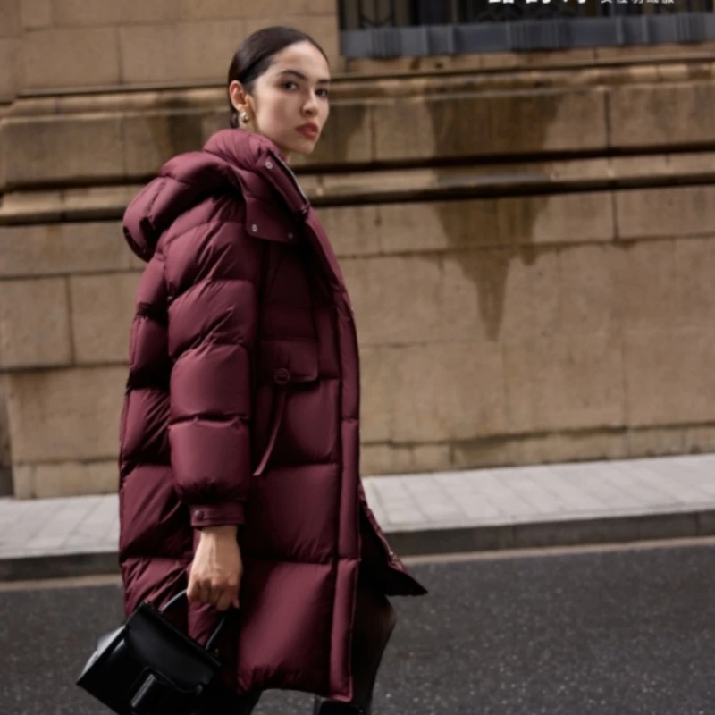 268676中长款加厚露韵诗羽绒服