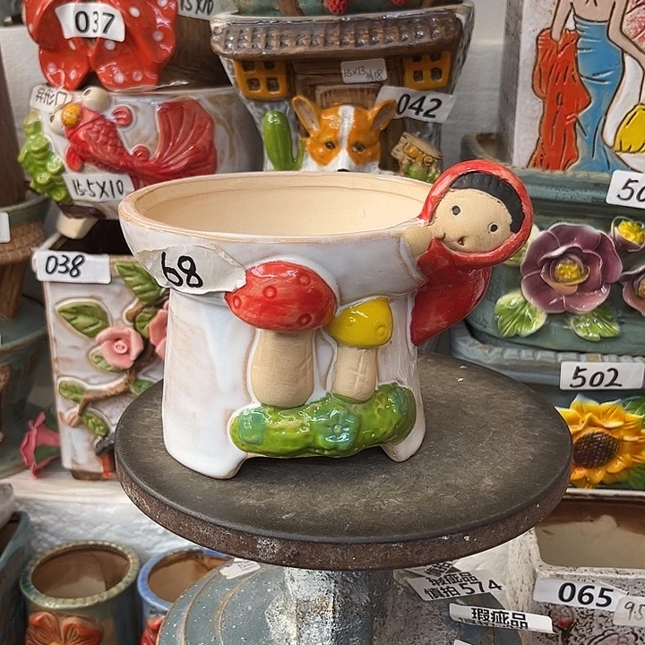 粗陶材质多肉花盆