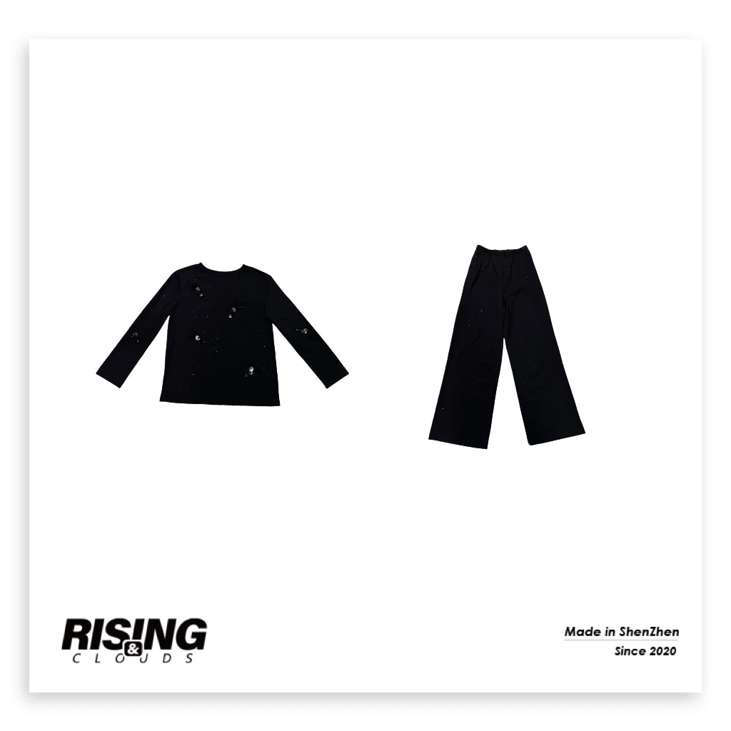 【小法】深圳南油流浪丹宁百搭烫钻套装090084GT