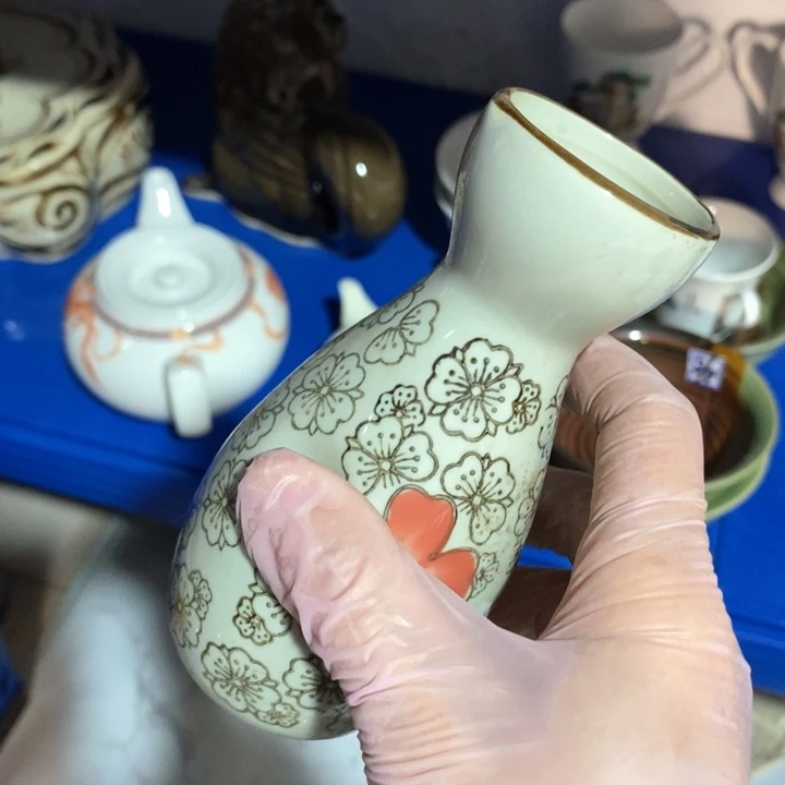 瓷片磁州窑手绘温酒壶
