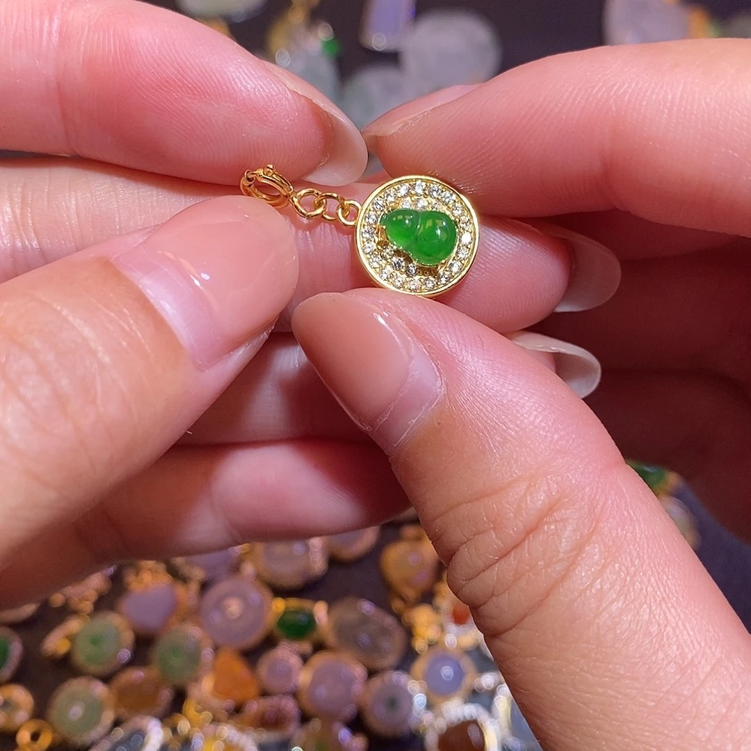 翡翠银S925镶嵌项链