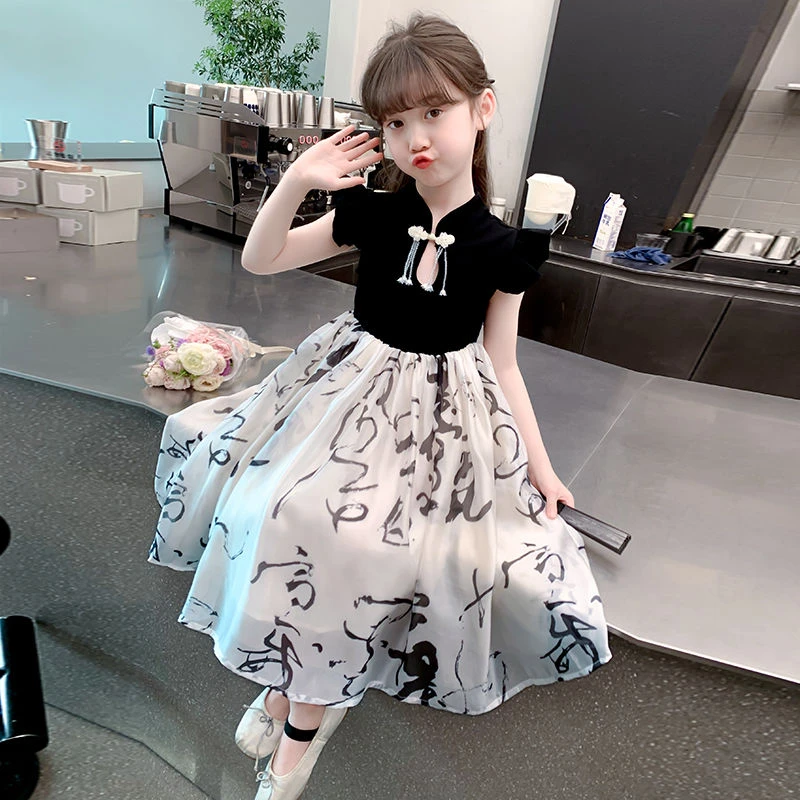 【断码】女童唐装连衣裙夏装2025新款洋气儿童国风汉服新中