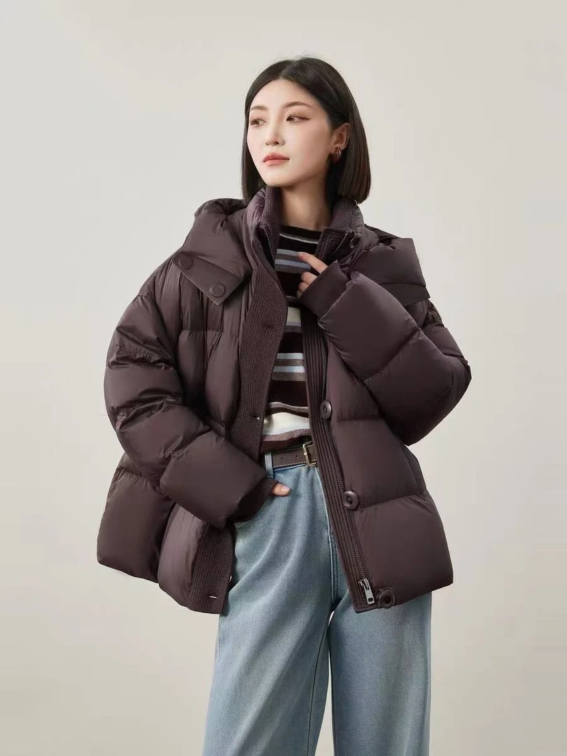 保暖90白鸭绒时尚洋气百搭休闲韩版女士羽绒服加厚冬季女款短款