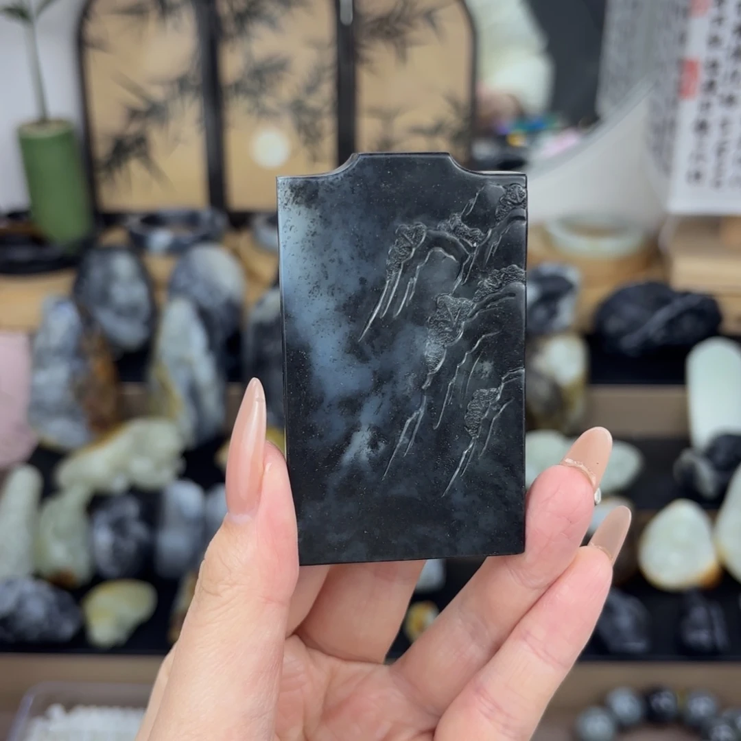 邂***️和田玉未镶嵌挂件