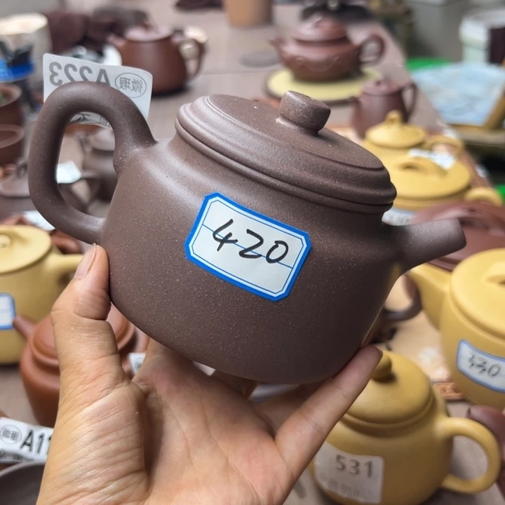 茶壶紫砂紫泥半手420