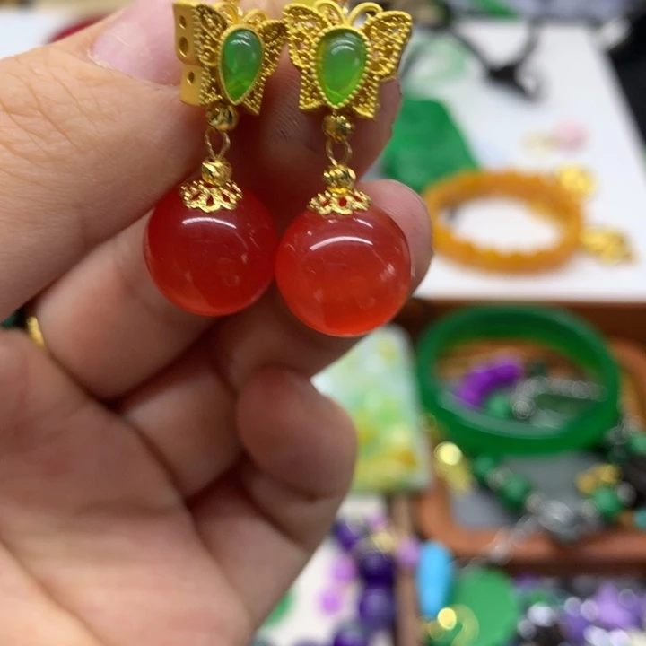 颈饰银S925镶嵌碧玺猫眼吊坠