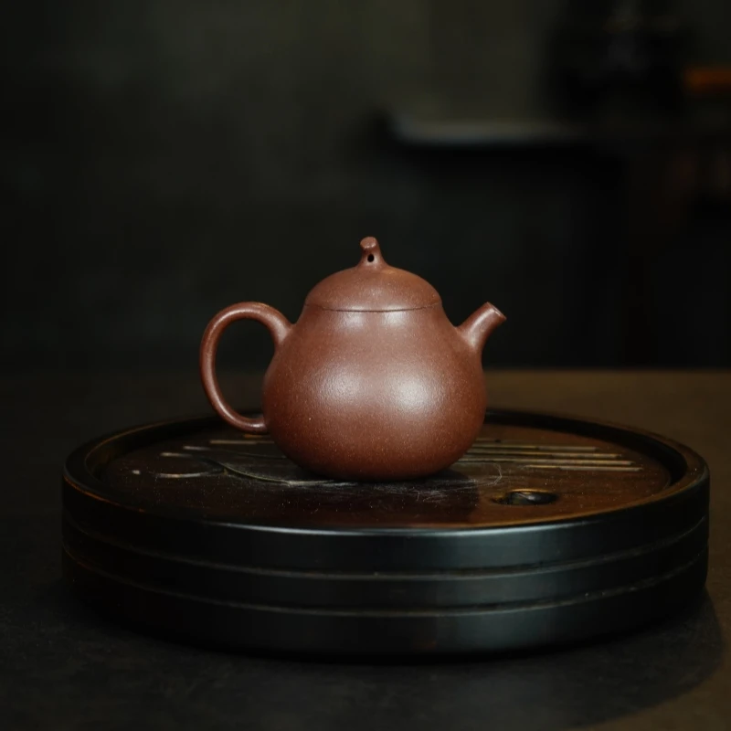 WQC全砂底槽青[茄瓜200CC]原矿全手工紫砂壶