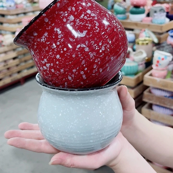 有孔，凑10元包邮陶瓷花盆发货！