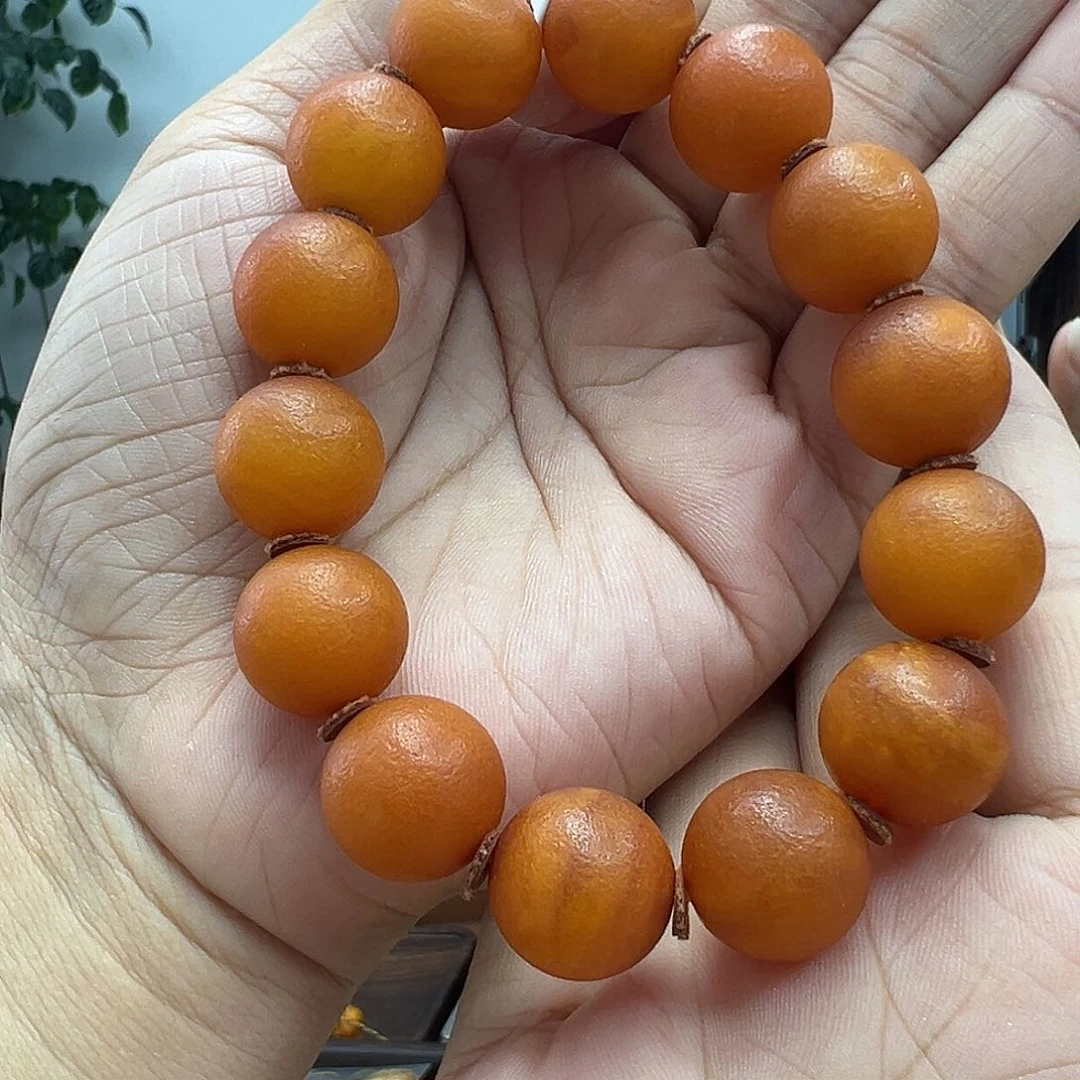 未镶嵌琥珀手链橘皮手串15MM