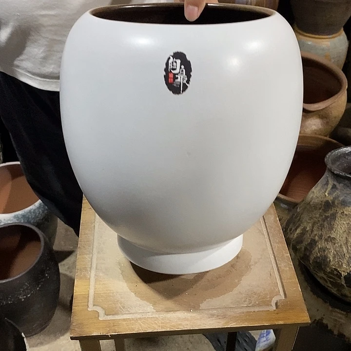 花盆紫砂口21高度31白色888