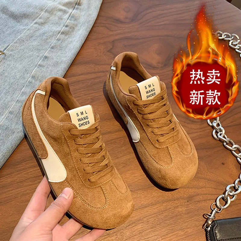 爆款勃肯单鞋女平底系带休闲鞋2025年春夏季新款博肯鞋乐福豆豆鞋