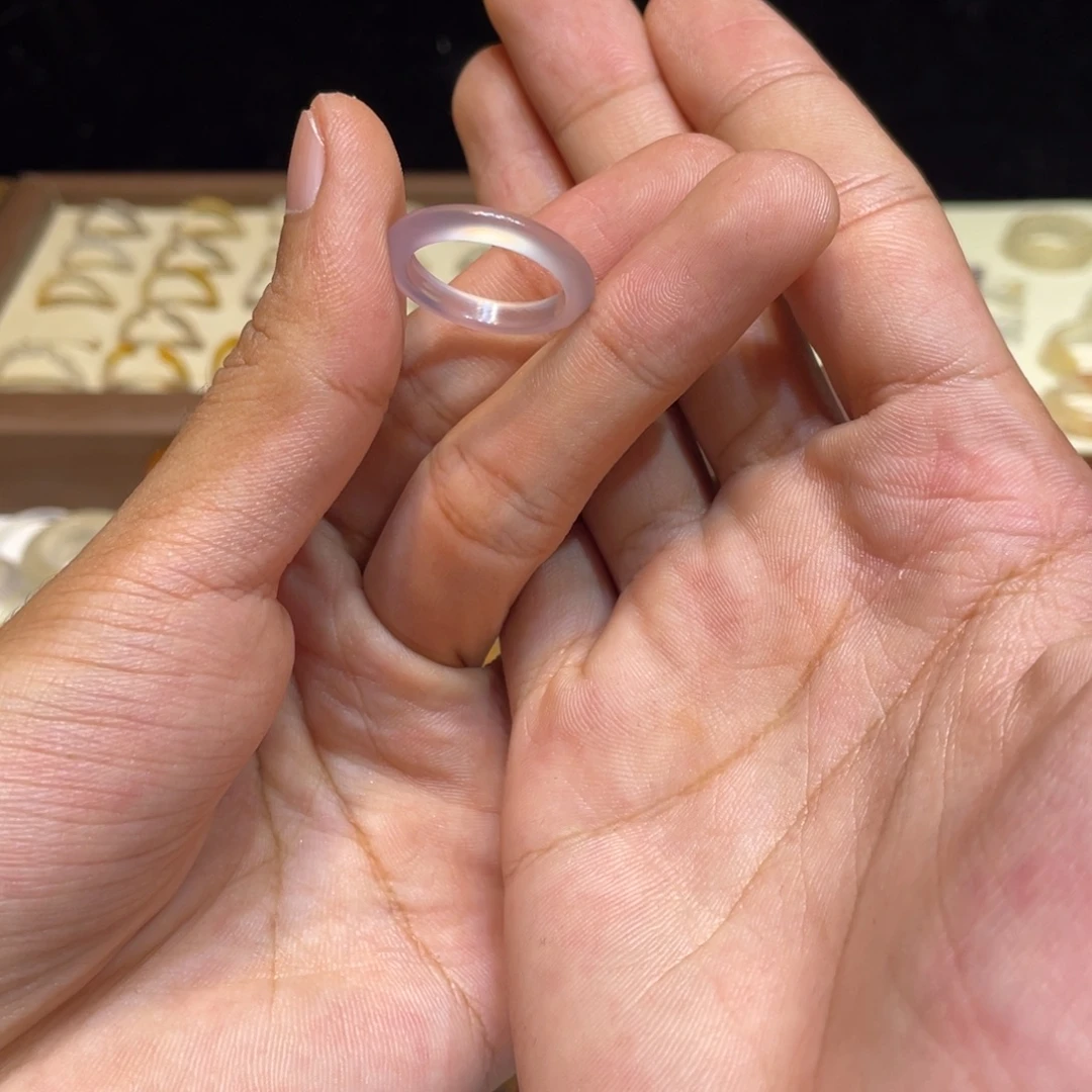 玛瑙/玉髓未镶嵌戒指75号港15