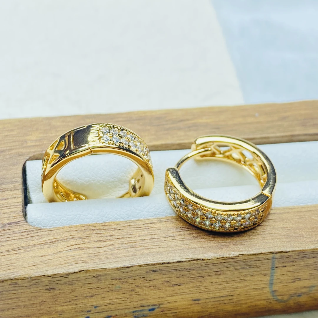 耳饰 P玫瑰色双排耳扣多样性发货46999