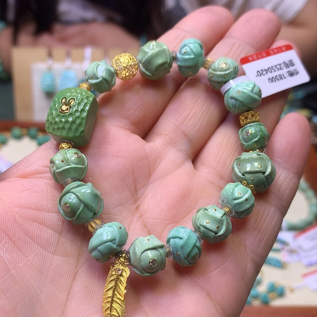 绿松石18K金镶嵌单圈
