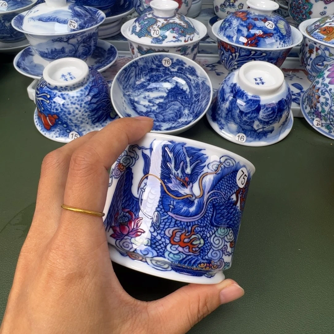 景德镇纯手工纯手绘茶具木木75