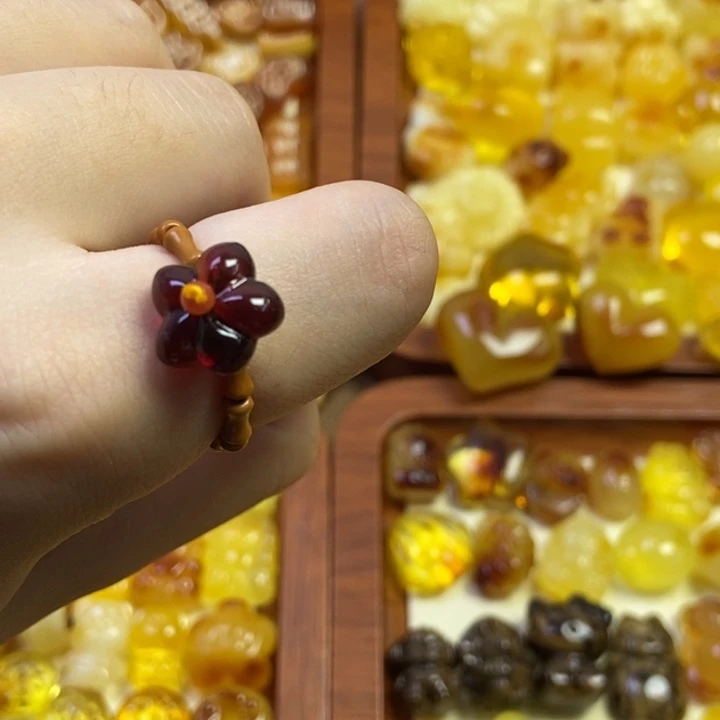 吊坠橄榄核小戒指